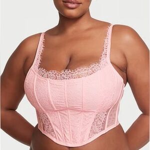 Victoria’s Secret Dream Angels Light Pink Lace Corset Top NWT M-DD